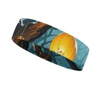 Lanterns Hang from The Trees Headbands for Women & Men Sports Headband, Fits All Head Sizes, Ultra Absorbent & Non-Slip Sweatband for Running, Yoga, Gym