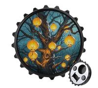 Lanterns Hang from The Trees Magnetic Bottle Opener, Space Saving Kitchen Tool, Funny Beer Opener & Refrigerator Magnet for Camping, Traveling Camping Black-style