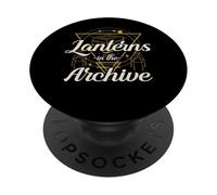 Lanterns In The Archive - Dark Academia Library PopSockets Adhesive PopGrip