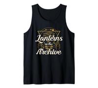 Lanterns in The Archive - Dark Academia Library Tank Top