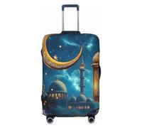 Lanterns, The Moon and Palm Trees Elastic Travel Luggage Cover Suitcase Protector, Print Suitcase Baggage Cover Anti-Scratch