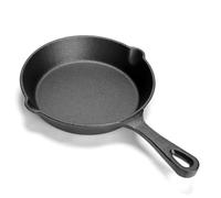 LanTeYouPin 6 Inch Cast Iron Skillet, Frying Pan with Drip-Spouts, Pre-Seasoned Oven Safe Cookware, Camping Indoor and Outdoor Cooking, Grill Safe, Restaurant Chef Quality (10 Inch)