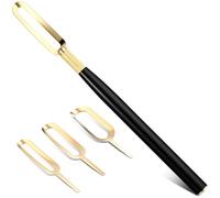 Lanties 4 Pcs Pottery Fluting Tool Kit Clay Ceramics Trimming Tools with 3 Different Fluting Blades Pottery Sculpting Tools Handmade Handle for Creative Pottery Works
