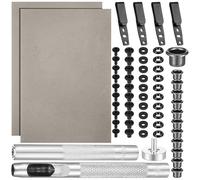 Lanties 91 Pcs DIY Holster Kit Include Eyelet Hand Setter & Eyelet Combo Thermoform Sheet Holster Belt Clip with Screws Molle Clips Attachments for Making Knife Sheath Keel Guard(Green,3-Hole)