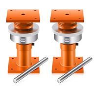 Lanties Adjustable Screw Jack Post for House Leveling, Manufacturing House Jacks with Wrench Screw Steel Shores, Range of Adjustment(6.5''-9'',Orange,2 Pcs)