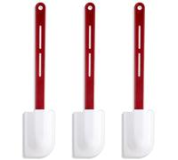 Lanties Set of 3 High Temp Silicone Spatulas Heat Resistant Rubber Commercial Heavy Duty Silicone Scraper Spatula with Handle for Kitchen Baking Cooking(14 x 3 Inches,Spatula)