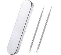 Lanties Titanium Lancet Needle Pimple Popper Tool Facial Milia Remover Blackhead Blemish Remover 2 Pieces with Box