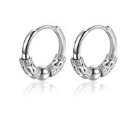 Lantine Vintage Dragon Pattern Hoop Earrings for Men Women Stainless Steel Gothic Punk Hinged Huggie Hoops Jewellery 14mm