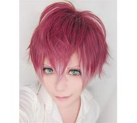 LanTing Cosplay Wig DIABOLIK LOVERS Sakamaki Ayato Wine Red Mix Cosplay Party Fashion Anime Human Costume Full wigs Synthetic Haar Heat Resistant Fiber Sakamaki Ayato