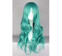 LanTing Cosplay Wig Sailor Moon Sailor Neptune Green Curl Long Wigs Styled Frauen Cosplay Party Fashion Anime Human Costume Full wigs Synthetic Haar Heat Resistant Fiber