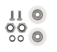 Lantro JS 30mm Elite Greenhouse Door Wheels, Greenhouse Sliding Door Wheel Roller Kit, Glass Roller Replacement Kit, Include 2 Pieces Wheels, 2 Pieces Nuts, 2 Pieces Nuts, 2 Pieces Spacers