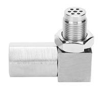 LANTRO JS - O2 Oxygen Sensor Spacer 90 Degree Stainless Steel O2 Sensor Socket with Mini Catalytic Converter Inside