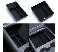 LANTU 2 Pieces Accessories for Tesla Model Y 2025 Juniper Centre Console Organiser and Silicone Organiser Tray (Flocking) Model Y 2025 Juniper Accessories