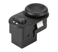 Lantuqib ABS Side View Mirror Switch, Wing Mirror Adjuster Replacement for Saab 9-3 9-5, Toggle, Rotary, ON-ON, Black