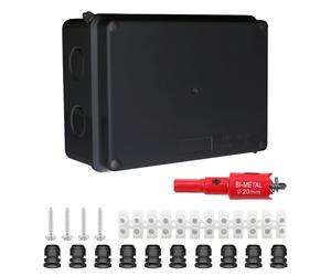 LANUCN 10 Way Junction Box with Terminal Blocks, 150x110x70mm IP65 Waterproof...