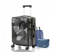 Lanuitjoy 20 inch Carry On Luggage Expandable Top Opening/Clamshell Opening, TSA Approved Carry On Luggage Hard Shell Suitcases, Lightweight Away Carry On Suitcases, Black, Black, 20 inch