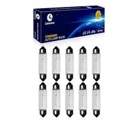 Lanuovx 10 Pack 12V 5W 6413 Festoon Bulbs Sv8.5-8 T3.25 10X41mm Number Plate Bulb Interior Light Car Bulbs