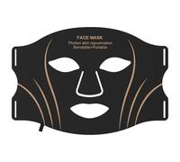 Lanveza Skin LED Light Therapy Mask LED Neck Mask Seven Modes Firming Collagen Skin Rejuvenation (Black)