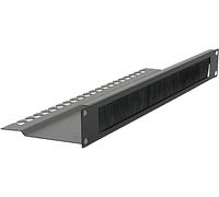 Lanview 1U 19 L BENT, BRUSHED CABLE ORGANIZER PANEL BLACK, RAO210BL (ORGANIZER PANEL BLACK)