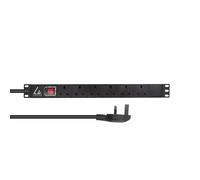 Lanview LVR-3MUK-SW-UK6 UK Rack mount power strip