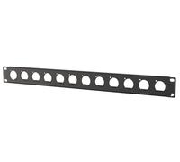 Lanview LVR1U-12D-BL 1U rack panel with 12 holes