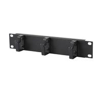 Lanview 1U 10 CABLE MANAGEMENT PANEL, 3 pcs. HOOK BLACK, RA10110BL (PANEL, 3 pcs. HOOK BLACK)