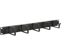 LOGON RAO100BL Cable management panel rack accessory - rack accessories (Cable management panel, Black, Aluminium, 48.3 cm (19"), 1U, 482 mm)