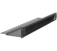 Lanview 1U 19 L BENT, BRUSHED CABLE ORGANIZER PANEL BLACK, RAO210BL (ORGANIZER PANEL BLACK)