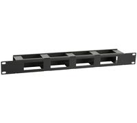LOGON RAO410BL Cable management panel rack accessory - rack accessories (Cable management panel, Black, 48.3 cm (19"), 1U, 482 mm, 75 mm)