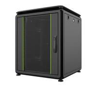 Logon RDL12U66BL Freestanding Rack 12U 600 kg Black Shelves (600 kg, Freestanding Rack, 12U, Steel, Glass, Black)