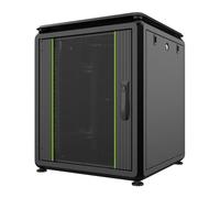 Logon RDL12U66BL Freestanding Rack 12U 600 kg Black Shelves (600 kg, Freestanding Rack, 12U, Steel, Glass, Black)