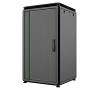 Logon RDL20U66BL 20U 600kg Black Freestanding Rack - Shelves (600kg, Freestanding Rack, 20U, Steel, Glass, Black)