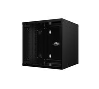 Logon RSM09U30MNBL Wall Mounted Rack Black Shelves (Rack Mounted on Wall, Glass, Black, 25.4 cm (10 Inch), Passive, Metal)