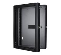 Logon RWMD16UBL Wall Mounted Rack 16U 80 kg Black Shelving Unit (80 kg, Wall Mounted Rack, 16U, Black, 48.3 cm (19"), Metal