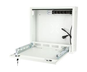 Lanview RWSLMWH1 19'' Rack Cabinet 1U Wallmount Slim with PDU Type E Plug EU
