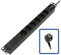 Lanview TUPS045 POWER STRIP 19" - 6 WAYS - 1U