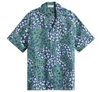 Lanvin Men's Rateau Print Silk Bowling Shirt Meleze