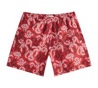 Lanvin Men's Rateau Print Swim Shorts Carmine Red