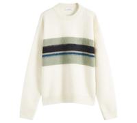 Lanvin Men's Striped Jumper Ecru/Vert De Gris