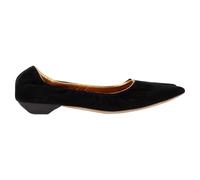 Lanvin Preloved Pointed Flats In Black Suede Black