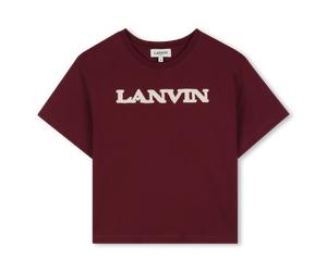 Lanvin - Short Sleeve T-shirt - Crimson - Girl - 10 Years