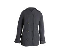 Lanvin Women's Preloved Double-Breasted Coat in Grey Wool | Size: 34