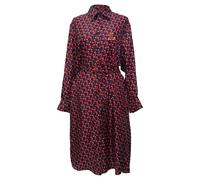 Lanvin Women's Preloved Embellished Printed Midi Shirt Dress in Silk | Size: 36