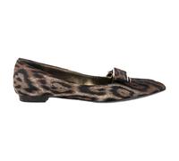 Lanvin Women's Preloved Pointed Loafers in Animal Print Polyester | Size: 8