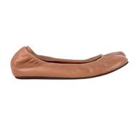Lanvin Women's Preloved Round Toe Ballet Flats in Brown Leather in Light Brown | Size: 3