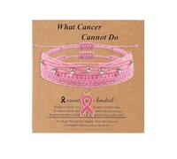 LANWLOSI Breast Cancer Bracelets for Women Breast Cancer Awareness Bracelets Breast Cancer Bracelets Bulk Breast Cancer Awareness Accessories Gifts Cancer Survivor Gifts for Women, L, Metal, crystal