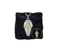 LANWLOSI Halloween Scream Skull Necklace for Women Glow in the Dark Ghostface Pendant Necklace Light up Ghost Face Necklaces Halloween Party Jewelry, Zinc, No Gemstone