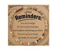 LANWLOSI Inspirational Bracelet Gifts for Women Natural Stone Healing Bracelets Strength Motivational Bracelets Life Is Tough but so Are You Bracelet Get Well Soon Motivational Gifts for Women, L