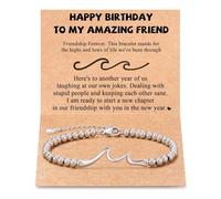 LANWLOSI Inspirational Bracelets Gifts for Women the Waves of Life We've Through Together Life Is Tough but so Are You Bracelet Motivational Bracelets Get Well Soon Encouragement Gifts for Friends, L