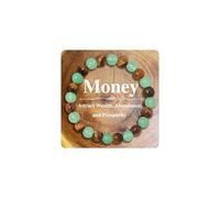 LANWLOSI Money Attraction Bracelet for Women Green Aventurine Tiger Eye Feng Shui Bracelet Prosperity Wealth Abundance Beaded Brace-let Good Luck Attract Wealth Jewelry Gifts for Her, L, Zinc, no